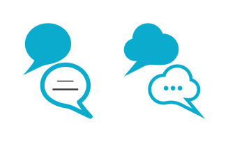 Speech bubble Communication icon logo template illustration v.5