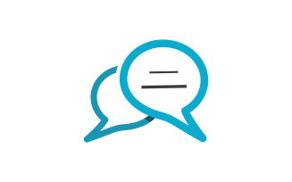 Speech bubble Communication icon logo template illustration v.6