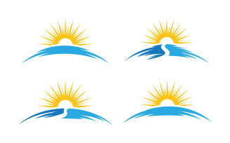 Sun Light Ray Vector illustration Icon Template v.7