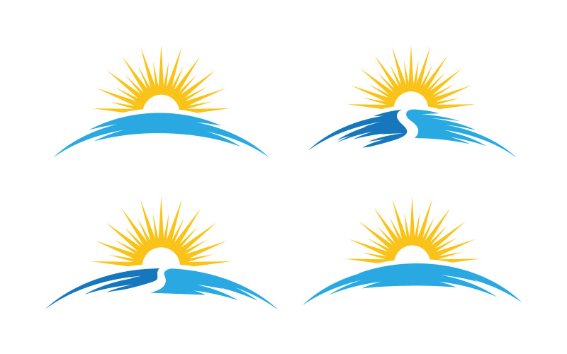 Sun Light Ray Vector illustration Icon Template v.7 Logo Template