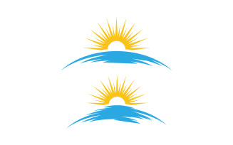Sun Light Ray Vector illustration Icon Template v.8