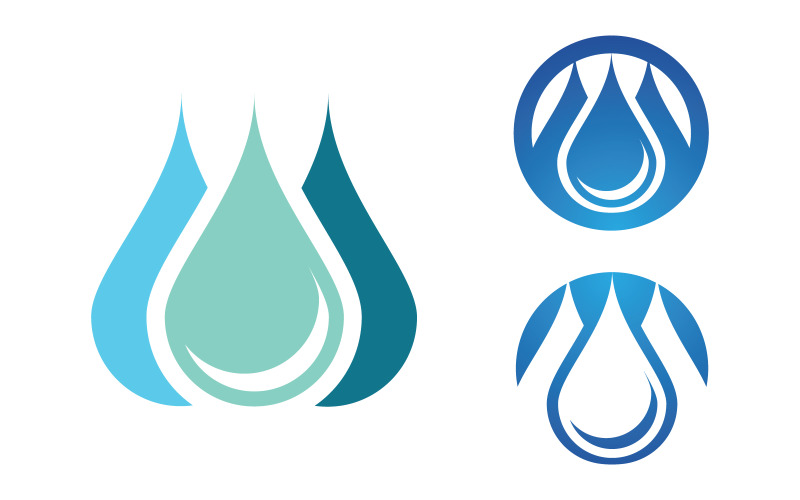 Water drop Plumbing Logo Template vector illustration vv.66