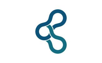 Chain Linked Logo Business corporate illustration v.13