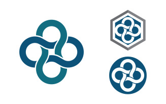 Chain Linked Logo Business corporate illustration v.14