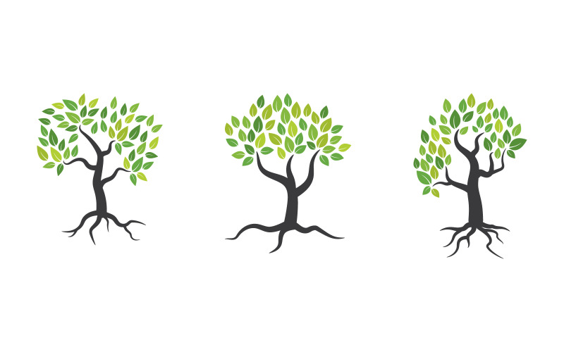 Family tree vector icon logo illustration design v.13 Logo Template