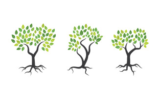 Family tree vector icon logo illustration design v.14
