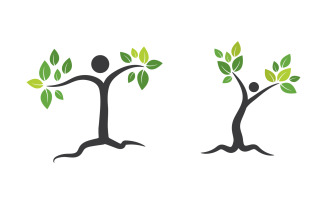 Family tree vector icon logo illustration design v.17
