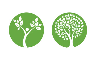 Family tree vector icon logo illustration design v.2