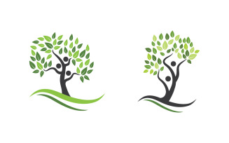 Family tree vector icon logo illustration design v.8