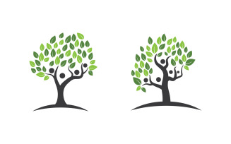 Family tree vector icon logo illustration design v.9