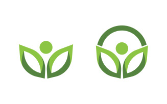 Healthy life Human character logo sign illustration v.211