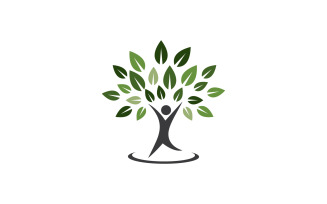 Healthy life Human character logo sign illustration v.217