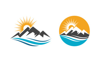 Mountain icon Logo Template illustration design v.14