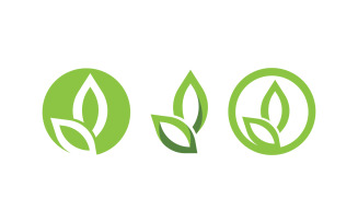 Nature leaf ecology vegan concept Logo illustration v.71