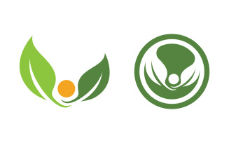 Nature leaf ecology vegan concept Logo illustration v.73