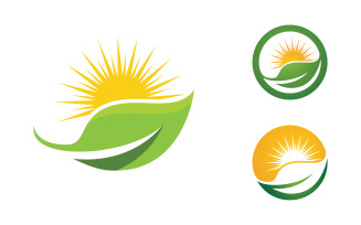 Nature leaf ecology vegan concept Logo illustration v.75