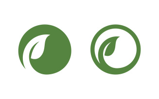 Nature leaf ecology vegan concept Logo illustration v.76