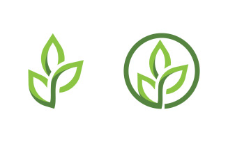Nature leaf ecology vegan concept Logo illustration v.80