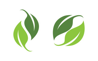 Nature leaf ecology vegan concept Logo illustration v.81