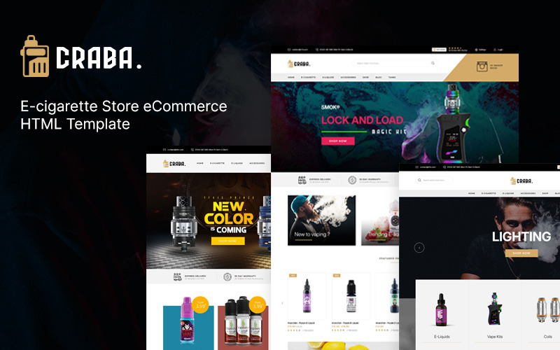 Craba - Cigar Store eCommerce HTML Template Website Template