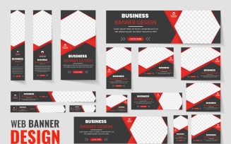Mega web banner set for design promotion and advertising