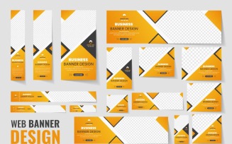Professional business promotion web banner set