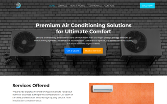 AirCond - Air Conditioning Responsive Landing Page