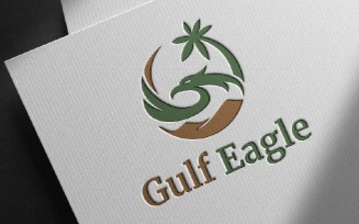Explore Arab Gulf Eagle Vacation Logo Template