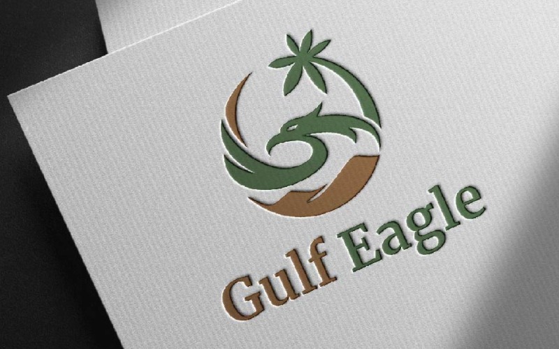 Explore Arab Gulf Eagle Vacation Logo Template