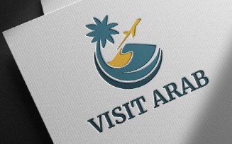 Explore Visit Arab Desert Country Vacation Logo Template