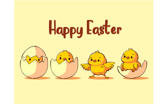 Flat Happy Easter Day Background
