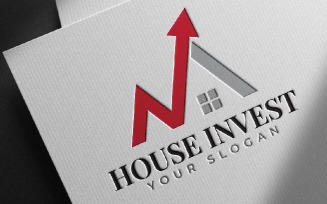 House Home Business Invest Success Up Arrow Abstract Logo Template