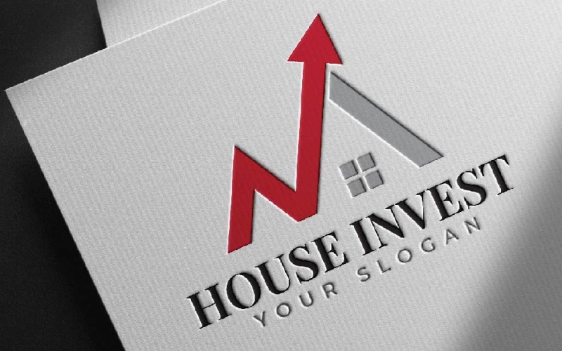 House Home Business Invest Success Up Arrow Abstract Logo Template