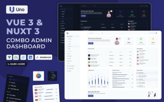 Uno – Vue 3 & Nuxt 3 Combo TailwindCSS Admin Dashboard Template