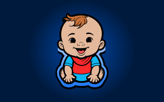 Cute Baby Laughing Mascot