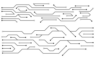 Digital Circuit Modern illustration design template v.1