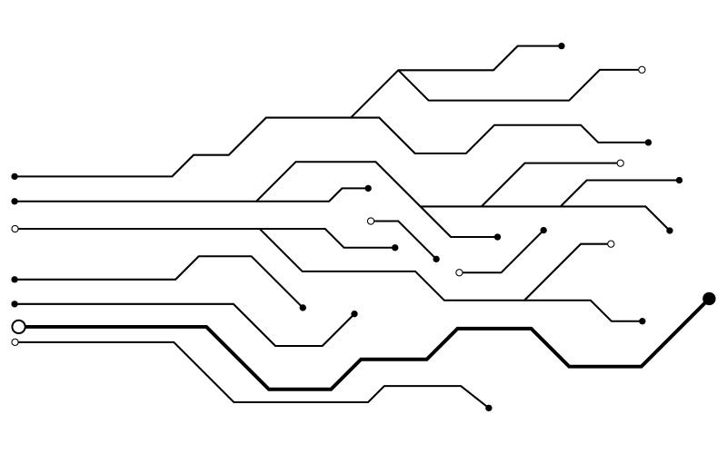 Digital Circuit Modern illustration design template v.5 Illustration