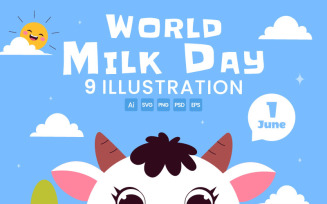 9 World Milk Day Illustration