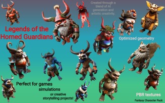 Legends of the Horned Guardians 3D Model