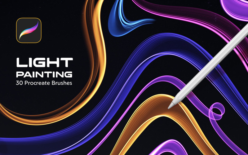 Light Painting Procreate Brushes 2 Illustration