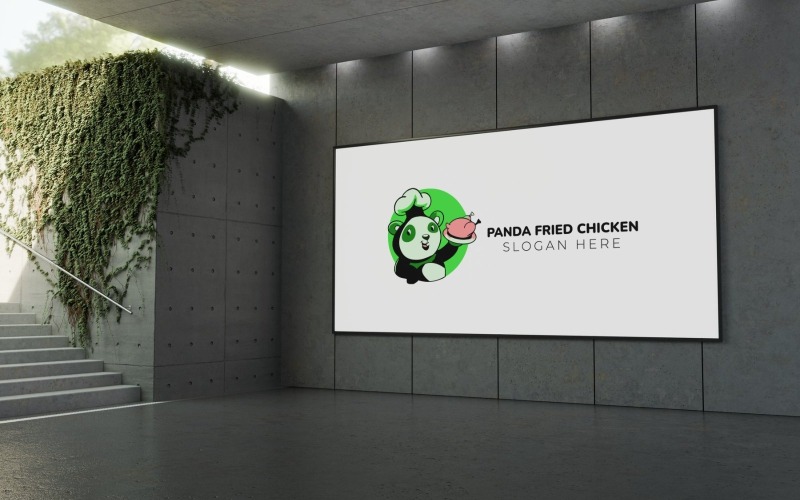 Panda Fried Chicken logo design Logo Template