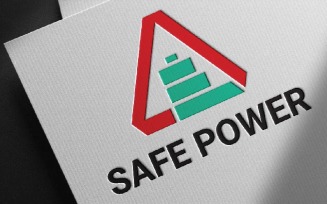 Safe Power Energy Saving Triangle Logo Template