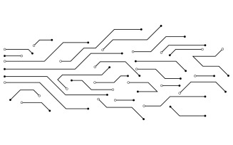Digital Circuit Modern illustration design template v.17