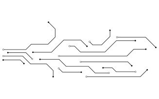 Digital Circuit Modern illustration design template v.7