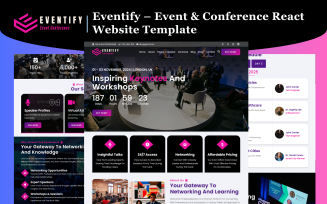 Eventify – Event & Conference React Website Template