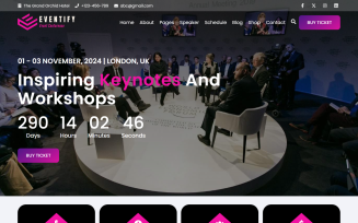 Eventify – Event & Conference React Website Template