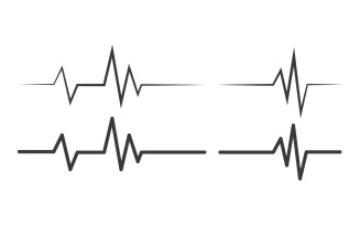 Heartbeat line icon Pulse Rate Monitor. Vector illustration v.1