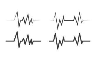 Heartbeat line icon Pulse Rate Monitor. Vector illustration v.2