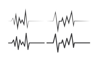 Heartbeat line icon Pulse Rate Monitor. Vector illustration v.3