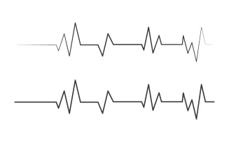 Heartbeat line icon Pulse Rate Monitor. Vector illustration v.5